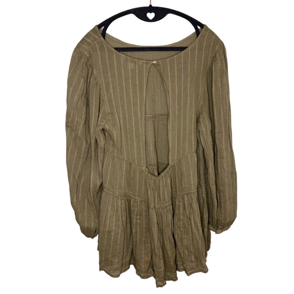 American Eagle Oversized green babydoll blouse - long sleeve, Size XS - Picture 5 of 12